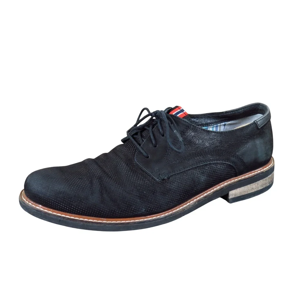Dr. Scholl's Weekly Men Oxford Shoes Size 9.5 Casual Business Black Leather
